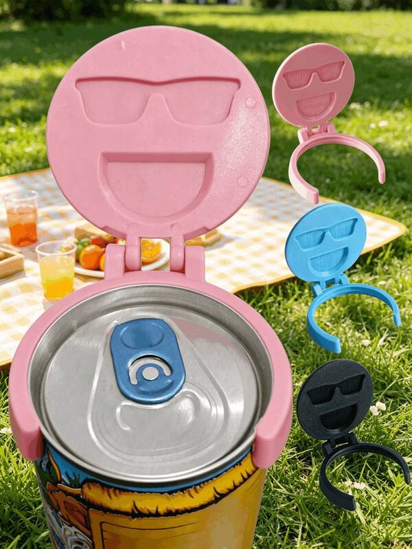 Reusable Soda Can Dust Cover, Flip-Top Beverage Can Lid, Beer Can Protective Cap. Suitable For Outdoor Picnic, Backyard Camping, Beach Party, Sports Game Watching, Daily Home Leftover Beverage Storage, Travel Hiking Beverage Protection.