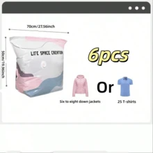 1/6pcsNo-Pump Vacuum Storage Bags, 2026 New Cube Compression Space Saver Bags, Upgrade LargeStorage Compression Bags No-Pump 3D VacuumStorage Bags For Clothes, Comforters, Blankets - Multicolor - View 10
