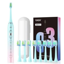 YUNCHI Adult Electric Toothbrush, Soft Bristles Deep Cleaning, 5 Cleaning Modes, 2-Minute Smart Timer With 30-Second Interval Reminder, Type-C Charging, 55-Day Battery Life, 8 Replacement Brush Heads And 1 Travel Storage Case, Suitable For Home And Travel Use - Multicolor - View 11