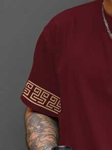 Men T-Shirts - 紅木色 - 查看 5