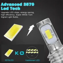 Heyword 2 Sets H4 9003 H7 LED Fog Light Bulbs, H4 LED Headlights, Suitable For Cars And Motorcycles, HS1 White, 12V - 2pcs - View 3