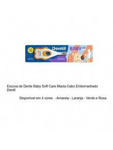 Escova de Dente Baby Soft Care Macia Cabo Emborrachado Macia - Amarelo - Visão 2