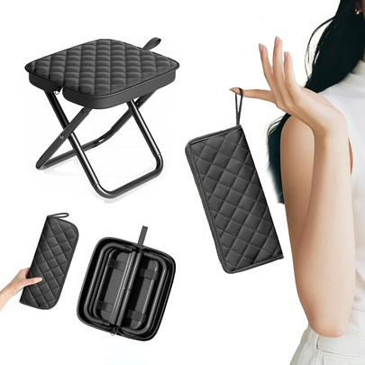 1pc Outdoor Folding Stool, Lightweight And Portable, Suitable For Camping, Fishing, Sketching, Indoor And Outdoor Use, Comfortable Foldable Small Chair, Suitable For Fishing/Beach Vacation, Commuting, Picnic, Travel Essential [Suitable For Weight Up To 240 Lbs]