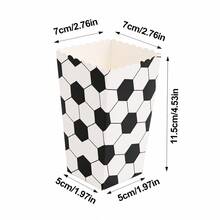 KEXINGYIYI 1/5/10/50pcs Soccer Party Popcorn Boxes ,Football Theme Party Decorations,Hexagonal Soccer Ball Pattern Black & White Party Favors - Multicolor - View 3
