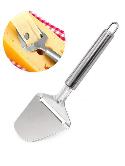 4 piezas de cortador de queso de acero inoxidable, cortador de queso manual con mango para colgar, rizador de mantequilla y rallador de chocolate. Herramientas de cocina para cocinar en casa, fiestas y picnics.