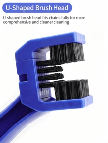 3/1pc Ergonomic Chain Cleaning Brush, 3-Sided Heavy Duty Chain Brush, Suitable For Bicycle Motorcycle, Efficient Gear Maintenance Tool, Quickly Remove Oil And Dirt, Bicycle Maintenance Kit Cycling Accessories - Multiple Colors and Styles - View 11