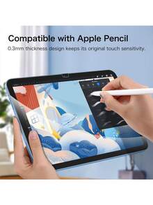XINHONGYU 3pcs High Definition Tempered Glass Screen Protector, Compatible With 2022 10th Generation 10.9 Inch Model, Supports Face ID And Apple Pencil, Scratch-Resistant, Bubble-Free, Anti-Fingerprint, Full Coverage, Compatible With IPad Mini, Air, Pro Series - Clear - View 5