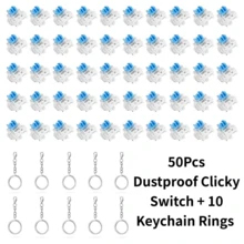 50/100 piezas Interruptores de teclado con clic, interruptores táctiles de 3 pines para teclados mecánicos estilo MX - Ver 11