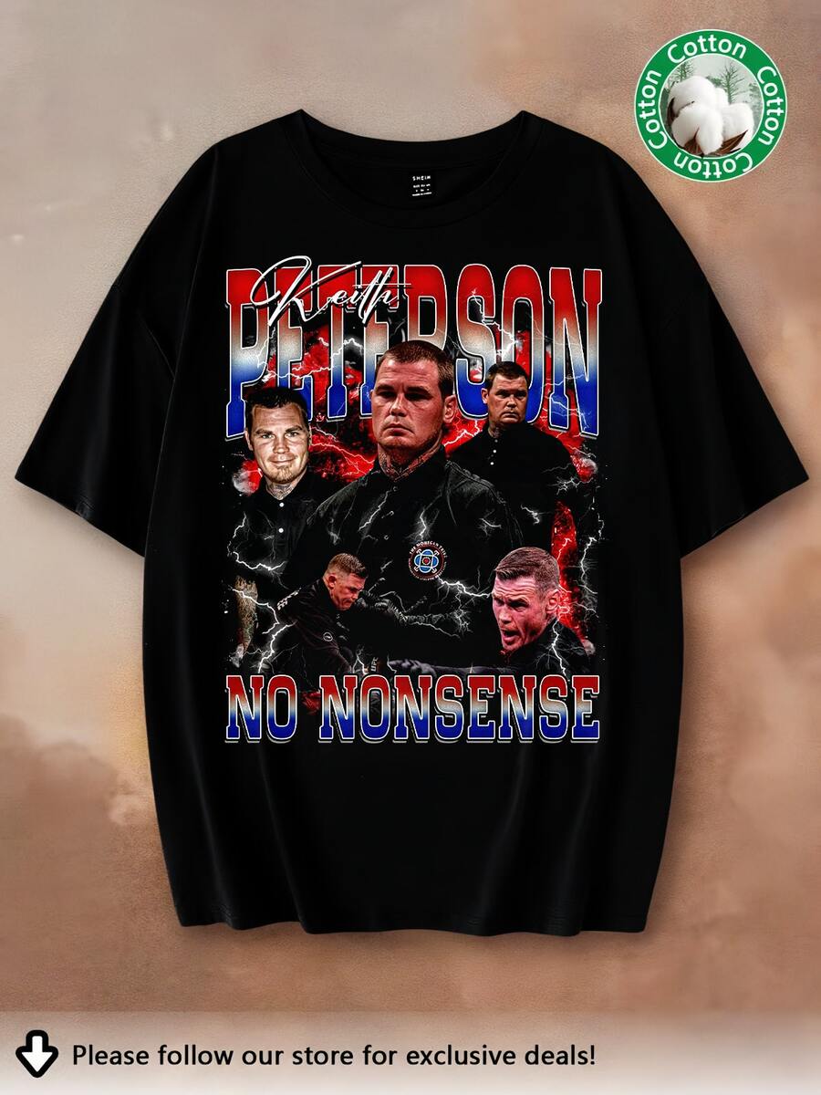 Keith Peterson "No Nonsense" MMA Referee T-Shirt, Fight Night Apparel - 黑色 - 查看 1