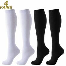 1/3/4/6/8 Pairs Black Beige White Blue Grey Sports Running Cycling Compression Socks, Unisex, Promote Blood Circulation, Running Care Nurse Socks - Multicolor - View 36
