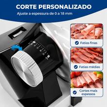 Máquina de Fatiar e Cortar Frios Elétrica Compacta para Carnes e Queijos - Entrada do Brasil (220V) - Visão 4