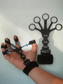 1/2/3 piezas Ejercitador de dedos con resistencia ajustable, entrenador de agarre de mano para entrenamiento de músculos del brazo y la palma, adecuado para atletas y uso diario para mejorar la fuerza de agarre, gimnasio - Multicolor - Ver 4