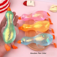 Tachimi 1pc Shiny Crystal Duck/Cheering Duck/Penguin/Animal Shaped, Soft Slow Rebound, Sticky Stress Relief, Travel Portable Decompression Toy, Ideal Holiday Gift, Birthday Gift, Office Stress Relief, Suitable For Boys And Girls - Squeeze Toy Gift - Multicolor - View 3