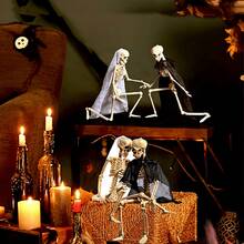 Halloween Skeleton Skeleton Realistic Human Plastic Skeleton Ghost Groom Bride Couple Human Skeleton Decoration Prop - View 4