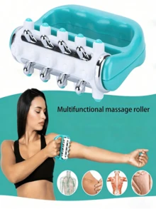 Portable Handheld Roller Body Massager For Neck, Shoulder, Back, Waist, Thigh And Leg Muscle Soreness Relief, Fat Breakdown Circulation Roller, Fascia Relaxation, Women's Massager For Cellulite And Lymphatic Detox - Multicolor - View 4