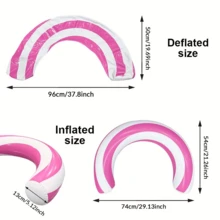 Circular U-Shaped Inflatable Swimming Ring Suitable For Outdoor Beach Pool Entertainment, Suitable For All Groups Of People - Multicolor - View 3