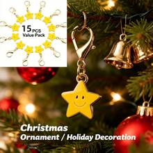 30 Pcs Smiling Star Keychains, Mother's Day Gift, Father's Day Gift, Easter, Thanksgiving Gift, St. Patrick's Day, Back To School Gift, Colleague, Friend Gift, Birthday Gift, Holiday Decoration Essential - View 12