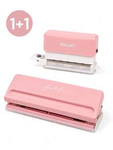 1pc Mini 6-Hole Puncher, Portable A5 A4 B5 Loose Leaf Paper Hole Puncher, DIY Scrapbook Planner Notebook Supplies, Cute Macaron Color Stationery, Suitable For Students And Office - H - View 10