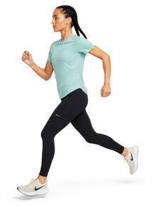 Nike SWIFT DRI-FIT Women's Quick Dry Short Sleeve Running T-Shirt - Green - View 4