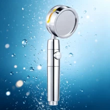 High Pressure Handheld Showerhead With Filters Vortex Hydro Jet Turbo Propeller 360 Degrees Rotating Easy Install(Color Shipped Randomly) - Multicolor - View 8