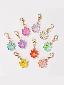 180 piezas de llaveros decorativos de flores de margarita de moda, combinación libre, regalo del Día de la Madre, Día de San Patricio, regalo exquisito de cumpleaños, decoración de bolsos, adorno colgante esencial para decoración festiva - Hazlo tú mismo - Ver 9
