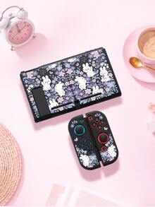 1pc Purple Floral Cute Rabbit Cartoon Style Switch Protective Case, Compatible With Switch 2 (2025)/Switch OLED/Switch, Made Of Soft TPU Material, No Disassembly Required, Anti-Drop Anti-Dust, Multiple Colors Available, Best Gift Compatible With Switch Players - View 9