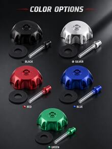 摩托車油箱蓋套件，附呼吸閥管與密封墊圈，通用鋁製油箱蓋替換零件，適用於越野摩托車、ATV、四輪越野車、Pit Bike、Motocross，防水防濺油箱配件 - A - 查看 11