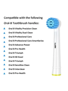 12pcs Black/White 1cm Diameter Electric Toothbrush Replacement Heads For Deep Cleaning, Compatible With Pro 1000/9600/5000/3000/8000/Genius And Smart Electric Toothbrushes - 查看 2
