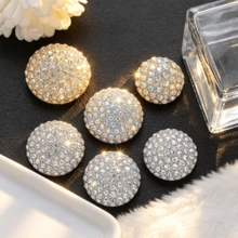 3PCS Luxury Round Starry Metal Buttons Fur Mink Coat Jacket Decoration Hand-Sewn Buttons Versatile DIY Accessories - 3pcs - View 11