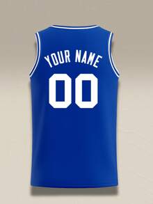 2 Packs Custom Basketball Jersey Personalized Men Tank Top, Custom Team Name Number Sports Uniform Sleeveless Shirts Set, Royal Blue Red Varsity Kit - Multicolor - View 4