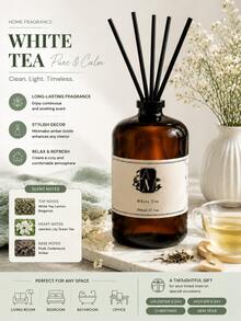 Conjunto Difusor de Varetas para Fragrância Doméstica, Difusor de Aromaterapia em Vidro Âmbar de 500ml, Difusor de Óleo Essencial Natural de Planta de Longa Duração, Adequado para Quarto, Sala de Estar, Banheiro, Escritório, Hotel, Presente de Inauguração, Presente de Natal, Para Mulheres, Homens, Adultos, Idosos - Multicolorido - Visão 7