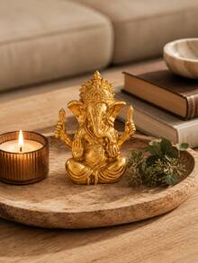 1 Stück Gold Harz Statue Kleine Figur, Heimdekoration, geeignet für Wohnzimmer, Meditationsraum, Yoga-Bereich, Büroschreibtisch, Bücherregal, Altar Tisch Spirituelle Regal Dekoration, Ästhetische Raumdekoration Geschenk - Mehrere Modelle - Übersicht 5