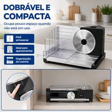 Máquina de Fatiar e Cortar Frios Elétrica Compacta para Carnes e Queijos - Entrada do Brasil (220V) - Visão 10