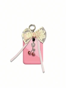 Y2K Cute Minimalist Fashion Card Holder, Decorated With Bows, Lace, Cherries, Stars, Dual-Color Plaid Bows, Billiard Ball Pendant, Bus/Metro Card Holder, Meal Card Protector, Idol Card Protector, Bag Charm, Suitable For Daily Use, Work And Travel. An Ideal Choice For Holiday Gifts, And The Best Choice For Gifts For Lovers, Friends, Family, Teachers, Back To School Season, Teacher's Day And Birthday Gifts. - Multicolor - View 12
