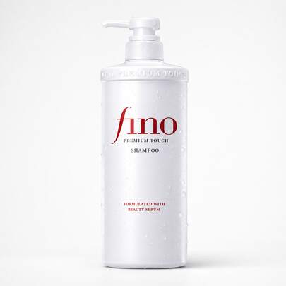Shampooing hydratant Fino 18,6 Fl Oz (550 ML) – Soin japonais pour cheveux secs, nettoyage en profondeur et hydratation, créant des cheveux lisses et brillants