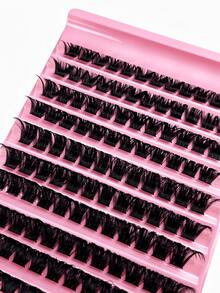 10 Rows Of 120 False Eyelash Clusters 8-16 Mm DIY False Eyelash Clusters 160D False Eyelashes 0.07 Mm DD Volume Thick And Lengthened Cartoon Style False Eyelashes Suitable For Beginners To Use At Home Single False Eyelashes Can Be Reused - DD - View 3
