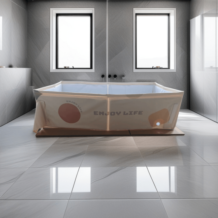 1pc Foldable Multi-Functional Bathtub, Portable Small Bathtub, Shower Basin, Suitable For Indoor And Outdoor Use, Ideal For Travel, Yard And Pet Use, All Seasons; Moderate Size, Comfortable And Thoughtful, - A - View 7
