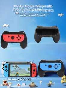 2pcs Switch Controller Grip Covers, Universal Switch Controller Stand Set, Anti-Slip Durable Game Controller Holder, Shock-Absorbing Gaming Accessories, Compatible With Switch, OLED, Lite, Joy-Con And Pro Controllers - View 8