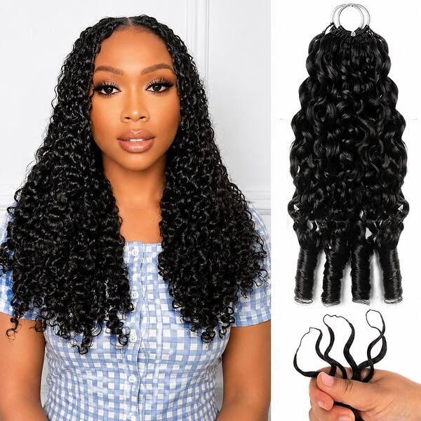bling hair Burmese Curly Miracle Knots Crochet Hair Boho Braids Human Hair Bundle Extension For Braiding Feathered Human Crochet Hair Kinky Curly Deep Wave Knotless Pre-Separated Invisible Miracle Knots Crochet Hair 20 Inch Feather Crochet Spiral Curl For Women
