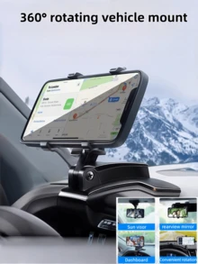 360°可調式磁吸手機支架，適用於汽車、鏡子、光滑表面及浴室鏡面，通用可折疊設計，兼容多款智慧型手機與車型，高度可調，磁吸式安裝 - A - 查看 15