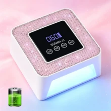Lampada UV LED ricaricabile per unghie, senza fili, lampada per asciugatura unghie con strass scintillanti, adatta per unghie in gel, strumenti professionali per unghie, uso domestico e in salone - Multicolore - Visualizzare 6