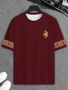 Men T-Shirts - 紅木色 - 查看 3