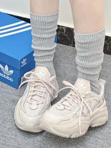 Adidas Originals OZGAIA Mesh Synthetic Leather Low-Top Casual Shoes For Women - Baby Pink - View 1