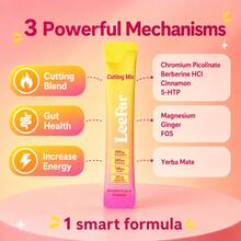 [1 Piece]LeeFar Cutting Drink Mix, Strawberry Acai Flavor, Craving Control Support & Gut Health Drink Powder, Clean Energy Wellness Mix With Berberine, Yerba Mate, 5-HTP, Chromium & Magnesium, Vegan Gluten-Free, 30 Servings - 1 件 - 查看 3