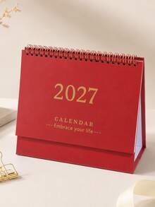 2027年極簡風桌上日曆，每日行程記錄日誌，適合學習與辦公使用，送給朋友的禮物 - 彩色 - 查看 17