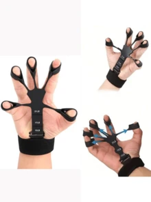 1/2/3 piezas Ejercitador de dedos con resistencia ajustable, entrenador de agarre de mano para entrenamiento de músculos del brazo y la palma, adecuado para atletas y uso diario para mejorar la fuerza de agarre, gimnasio - Multicolor - Ver 3