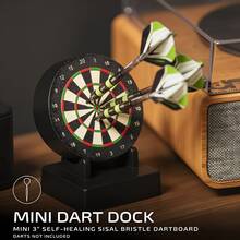 Portable Mini Dart Board, Dart Holder, Dart Target Storage Tray, Indoor/Outdoor Use, Suitable For Dart Throwing, Target Games, Outdoor Sports, Desktop Decor, Party Games, Backyard Entertainment, Camping - One Size Fits All - View 3