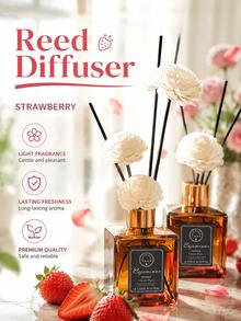Multi-Fragrance Reed Diffuser, Oud & Sandalwood, Floral & Fruity Scent, Long-Lasting Home Air Freshener With Decorative Reeds, Suitable For Bedroom, Living Room, Bathroom, Office, Hotel, Housewarming Gift - Multi Scents - View 6