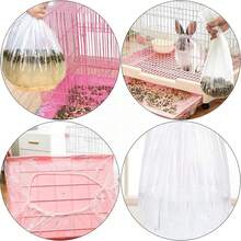 50 piezas de revestimientos desechables para jaulas de mascotas, película universal para jaulas de pájaros, accesorios para mascotas, adecuados para la limpieza de jaulas de mascotas, cubiertas de película con apertura elástica reforzada, convenientes para la limpieza - Multicolor - Ver 5