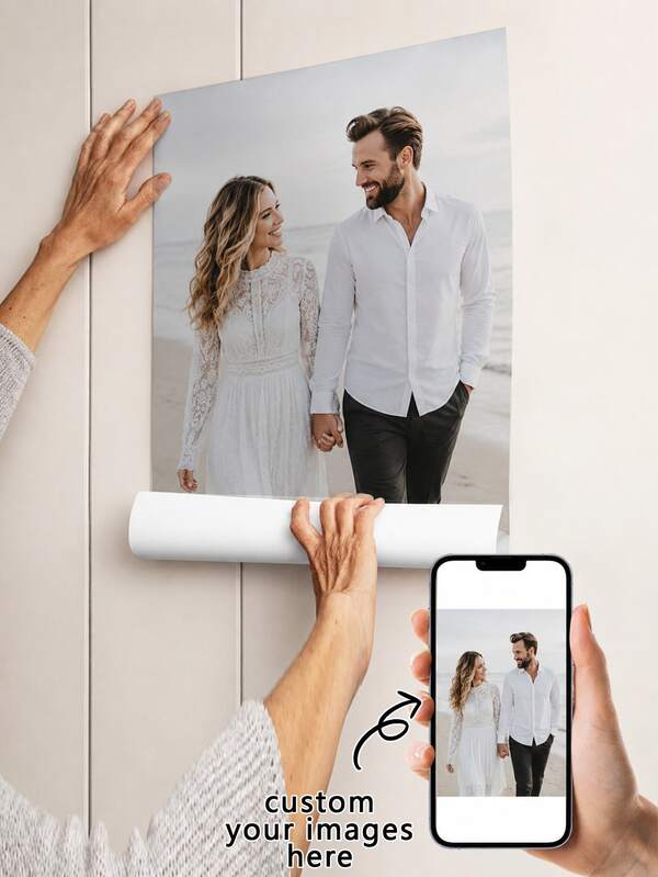1 buc. poster personalizat fără ramă, artă de perete personalizată cu fotografia ta, cadou pentru dormitor și living, decor de iarnă, cadou pentru el și ea, aniversări, Ziua Îndrăgostiților, Ziua Mamei, zile de naștere, Ziua Tatălui, absolvire, casă estetică, piesă de accent
